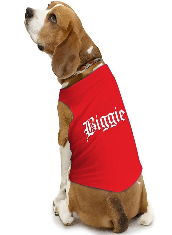 PawsIndia Biggie Dog T-Shirt - Sleeveless Cotton Pet Vest | Breathable Round Neck Dog Tank Top | Cute Printed Apparel for Dogs | Summer Dog Clothes for Small, Medium & Large Breeds - Image 1